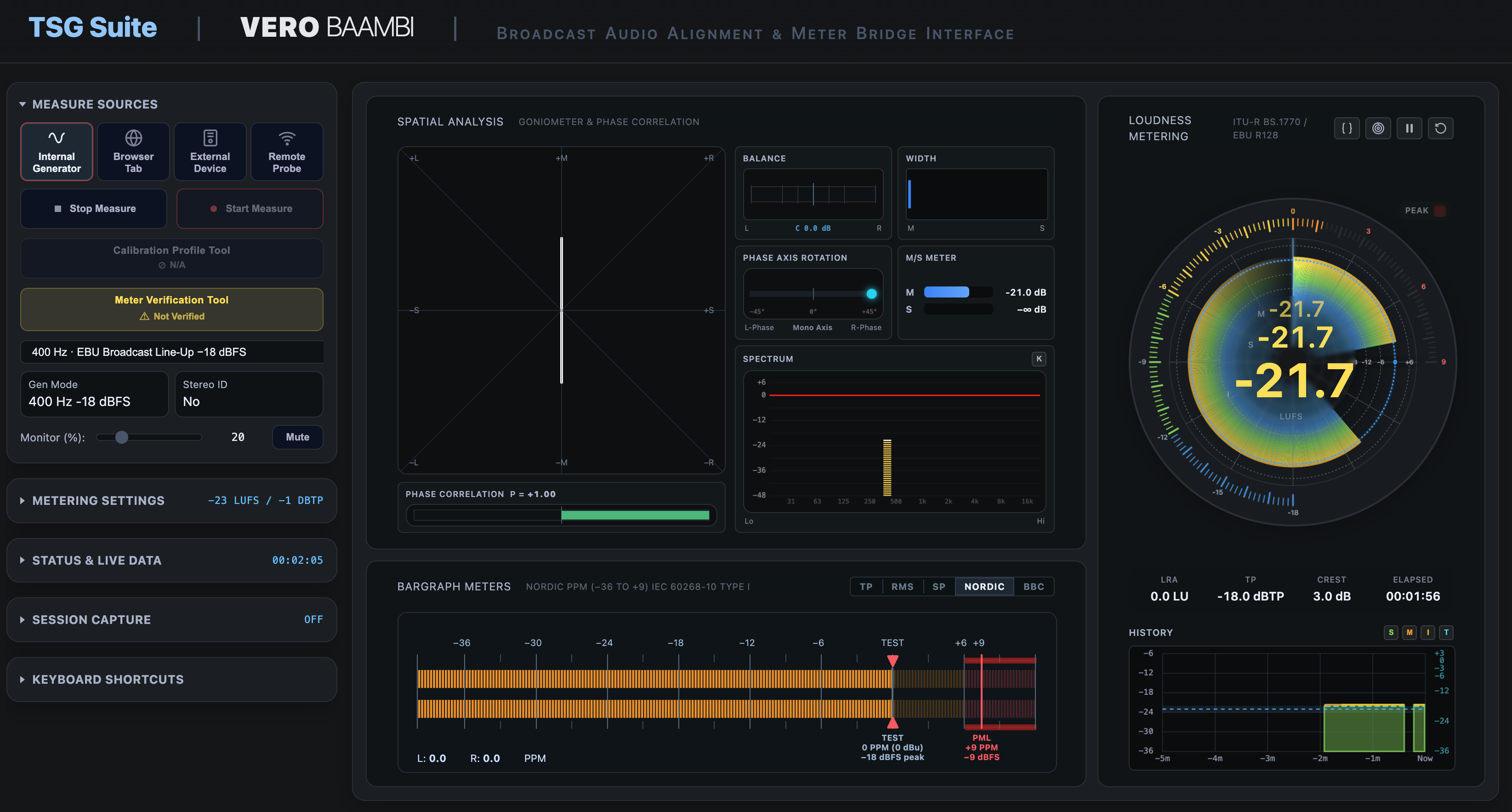 TSG VERO-BAAMBI menu view